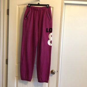 Mossimo Purple LOVE 8 Sweats